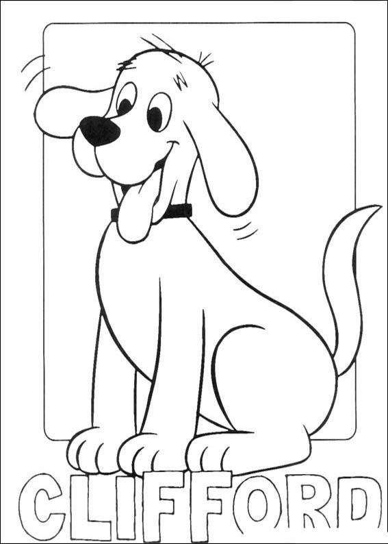 coloriage clifford tout joyeux